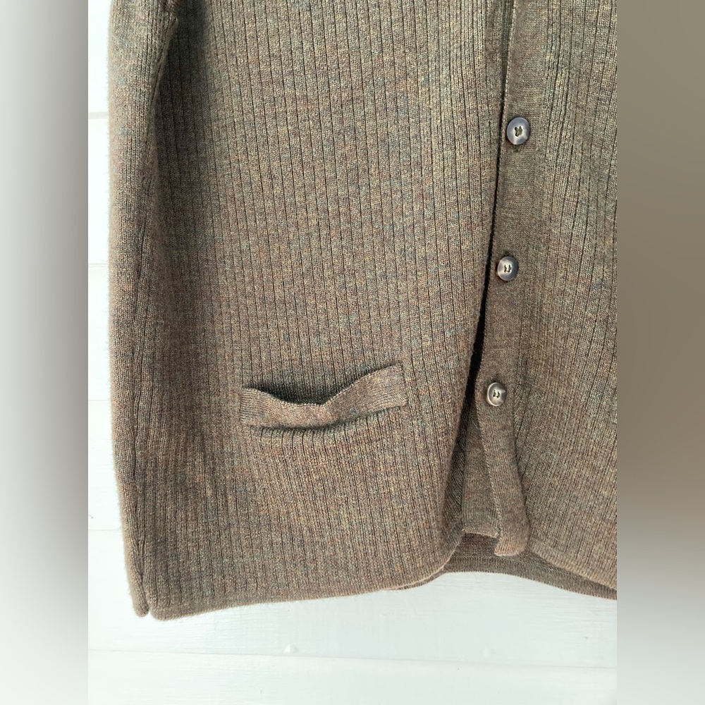 Jos. A. Bank | Merino Wool Chocolate Brown Button Up Sweater Vest Size Large - Picture 5 of 5